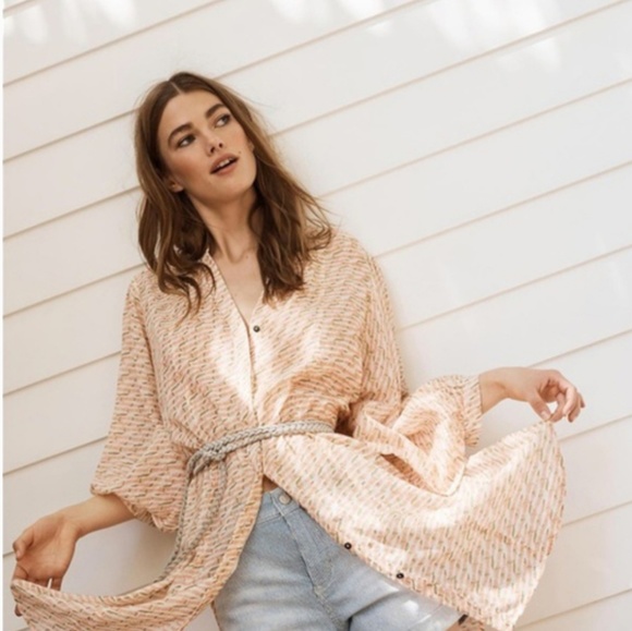 Anthropologie Tops - Anthropologie Maeve Oversize Orange Tunic